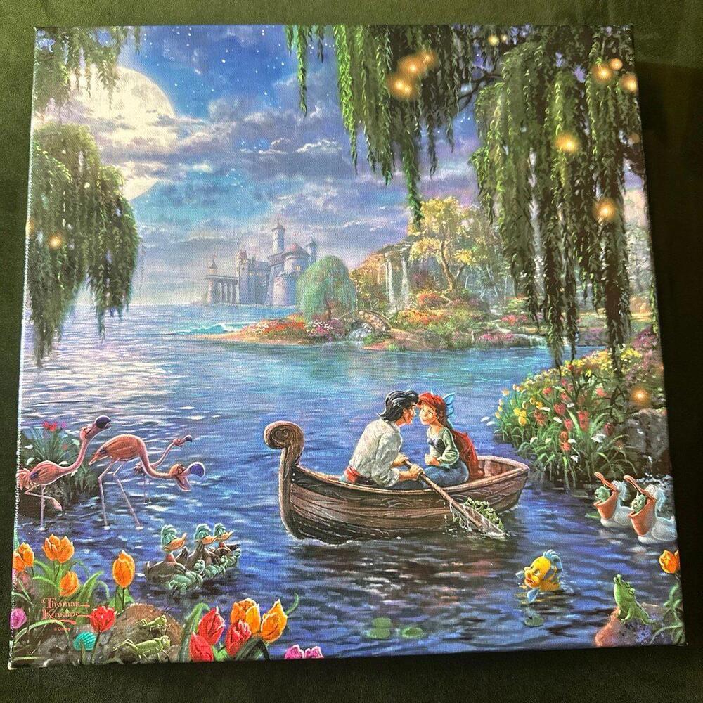 Thomas Kinkade Studios Little Mermaid 14 x 14 Canvas Wrapped